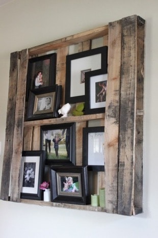 shelf made from wooden pallets