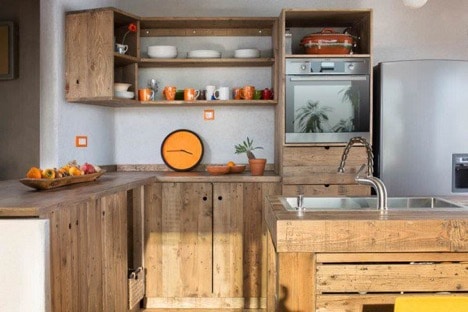 moden kitchen made with pallets