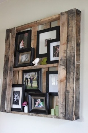 shelf made from wooden pallets